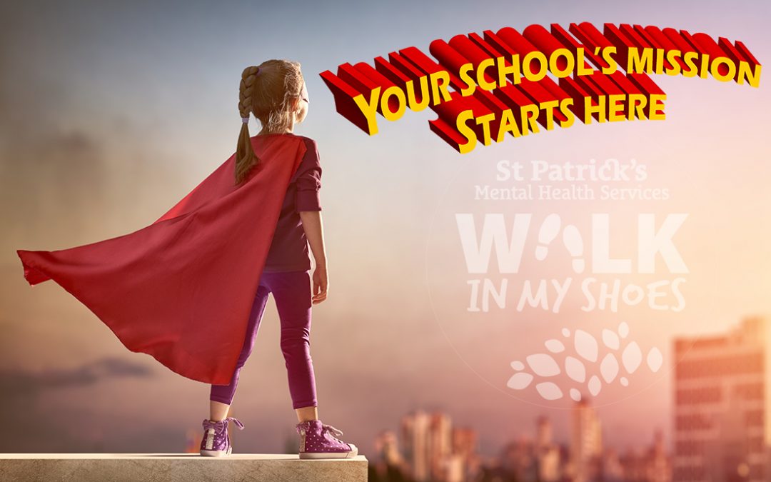 A little girl in a superhero costume - Walk In My Shoes Mission Possible school achievement competition launch image