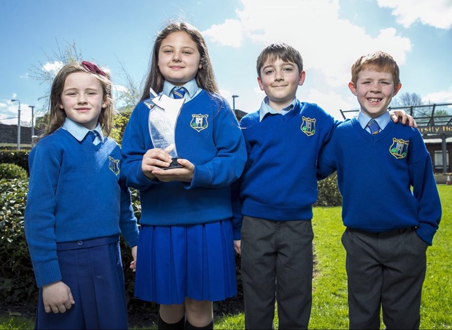 Students from St Kilian's with their Mission Possible award