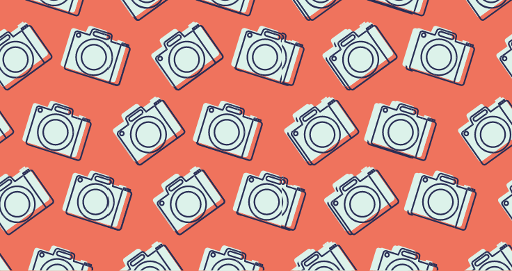Frame of Mind photo competition: illustrated pattern of cameras